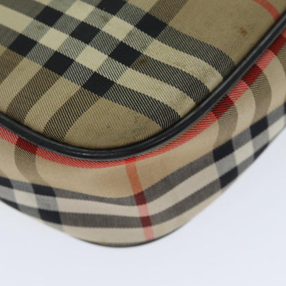 BURBERRYSs Nova Check Shoulder Bag Canvas Beige Auth ep4667
