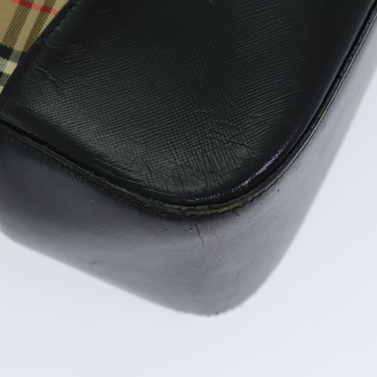 BURBERRYSs Nova Check Tote Bag Canvas Beige Auth ep4691