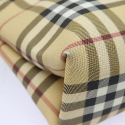 BURBERRY Nova Check Hand Bag PVC Beige Auth ep4717
