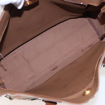 BURBERRYSs Nova Check Tote Bag Canvas Beige Auth ep4723