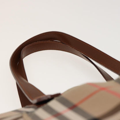BURBERRYSs Nova Check Tote Bag Canvas Beige Auth ep4723