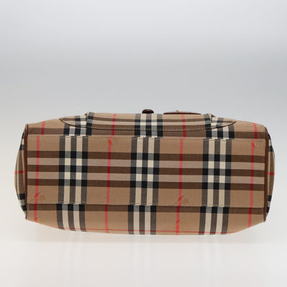 BURBERRYSs Nova Check Tote Bag Canvas Beige Auth ep4723