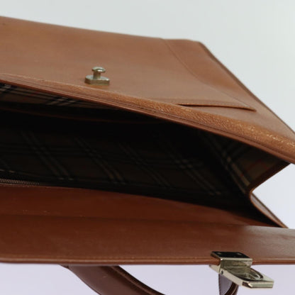 BURBERRYSs Hand Bag Leather 2way Brown Auth ep4729