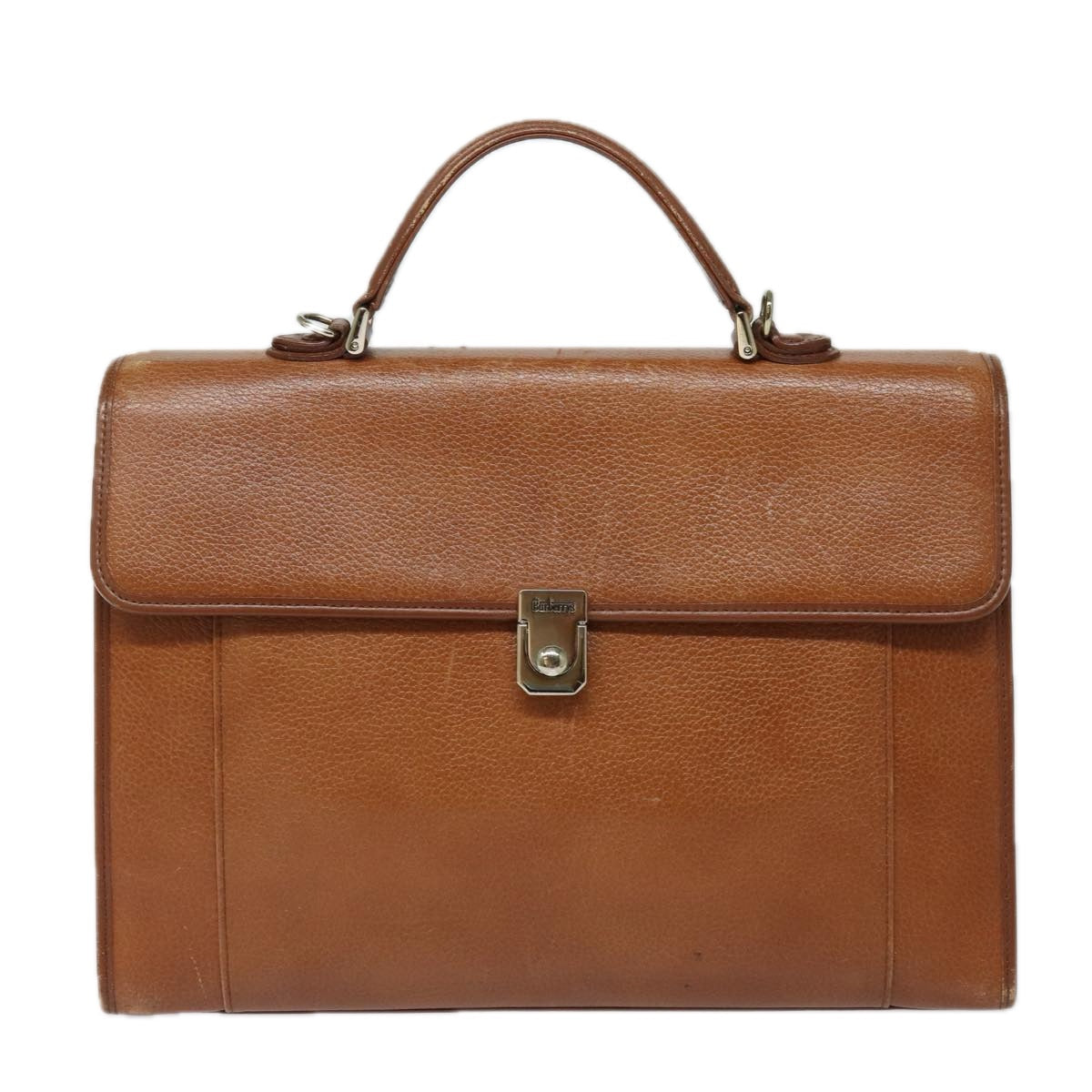 BURBERRYSs Hand Bag Leather 2way Brown Auth ep4729