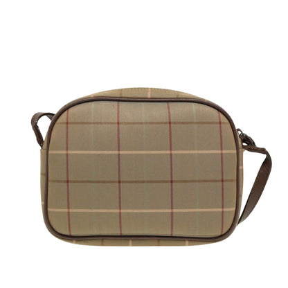 BURBERRYSs Nova Check Shoulder Bag Canvas Beige Auth ep4737