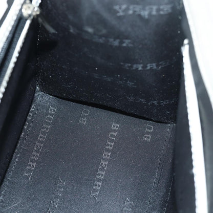 BURBERRY Nova Check Hand Bag Enamel White Auth ep4744