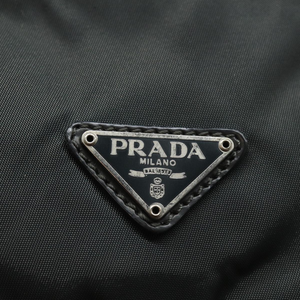 PRADA Shoulder Bag Nylon Gray Auth ep4816