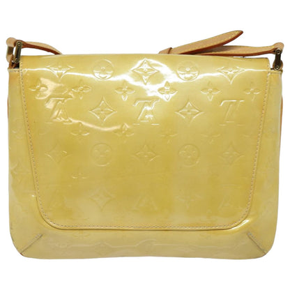 LOUIS VUITTON Monogram Vernis Thompson Street Bag Beige M91301 LV Auth ep4843