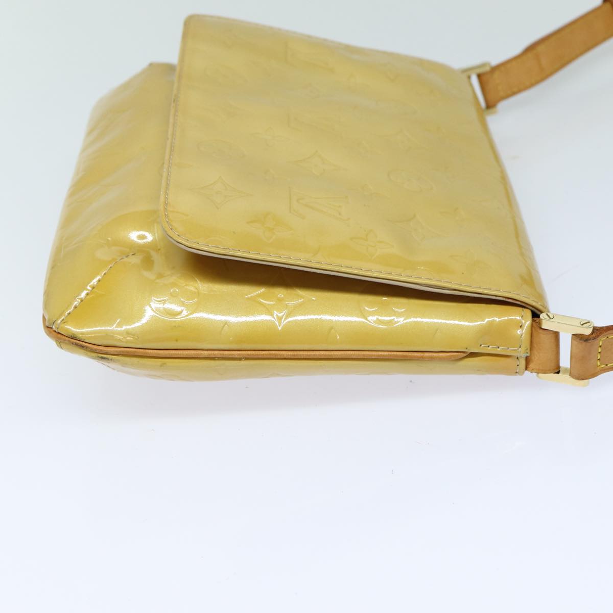 LOUIS VUITTON Monogram Vernis Thompson Street Bag Beige M91301 LV Auth ep4843