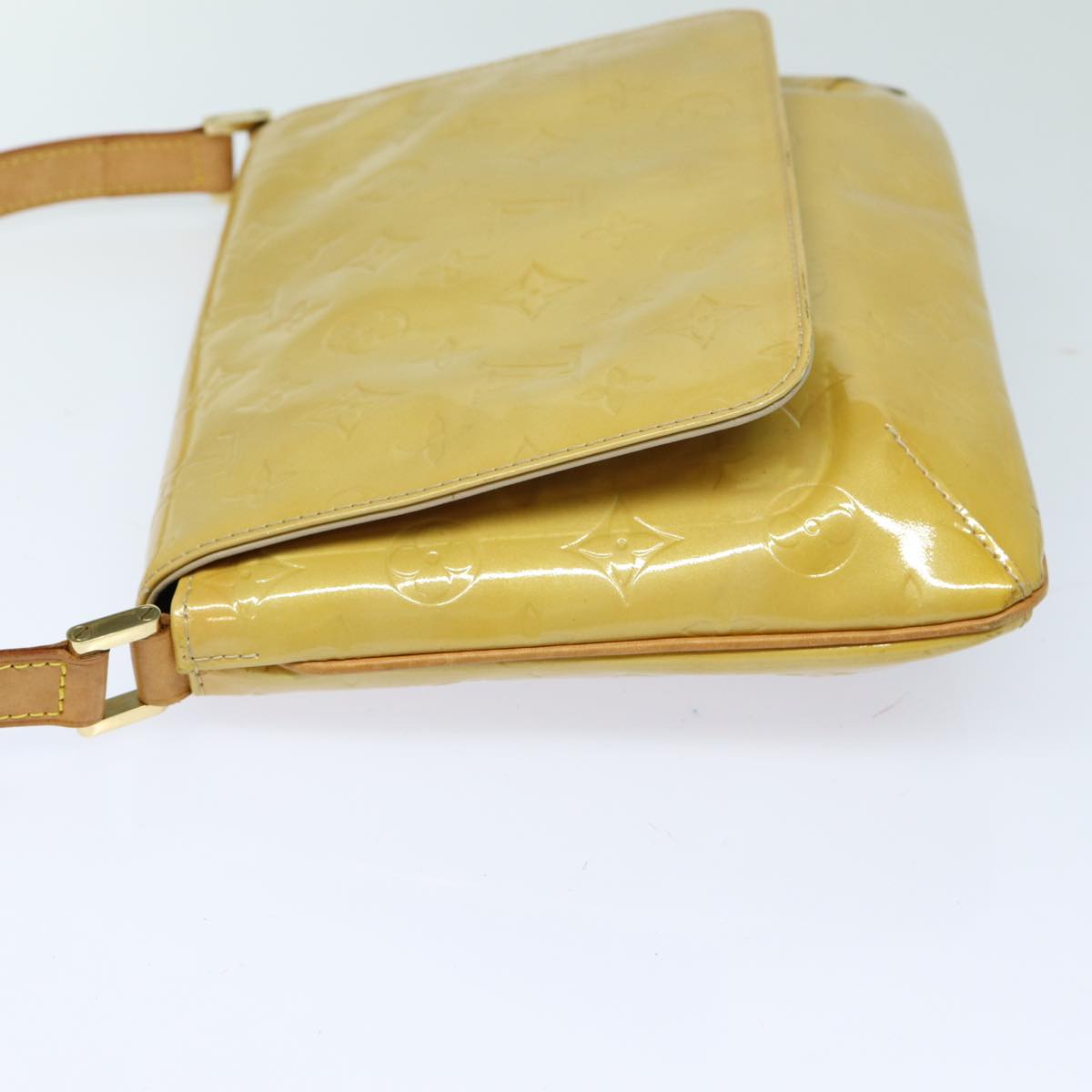 LOUIS VUITTON Monogram Vernis Thompson Street Bag Beige M91301 LV Auth ep4843