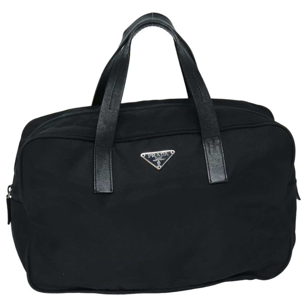 PRADA Hand Bag Nylon Black Auth ep4850