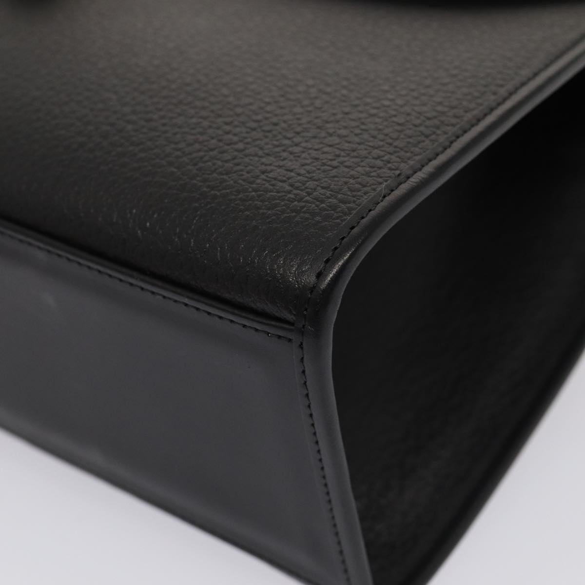 BURBERRYSs Hand Bag Leather 2way Black Auth ep4940
