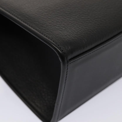 BURBERRYSs Hand Bag Leather 2way Black Auth ep4940