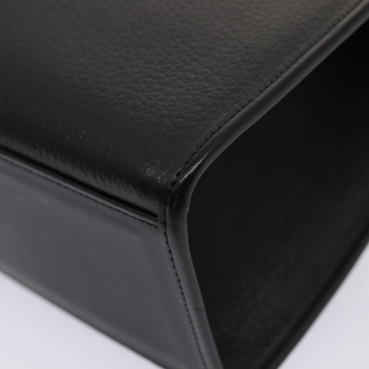 BURBERRYSs Hand Bag Leather 2way Black Auth ep4940