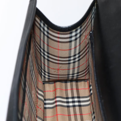 BURBERRYSs Hand Bag Leather 2way Black Auth ep4940
