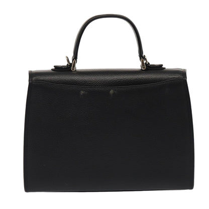 BURBERRYSs Hand Bag Leather 2way Black Auth ep4940