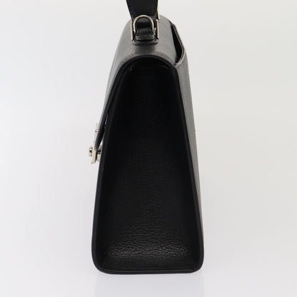 BURBERRYSs Hand Bag Leather 2way Black Auth ep4940