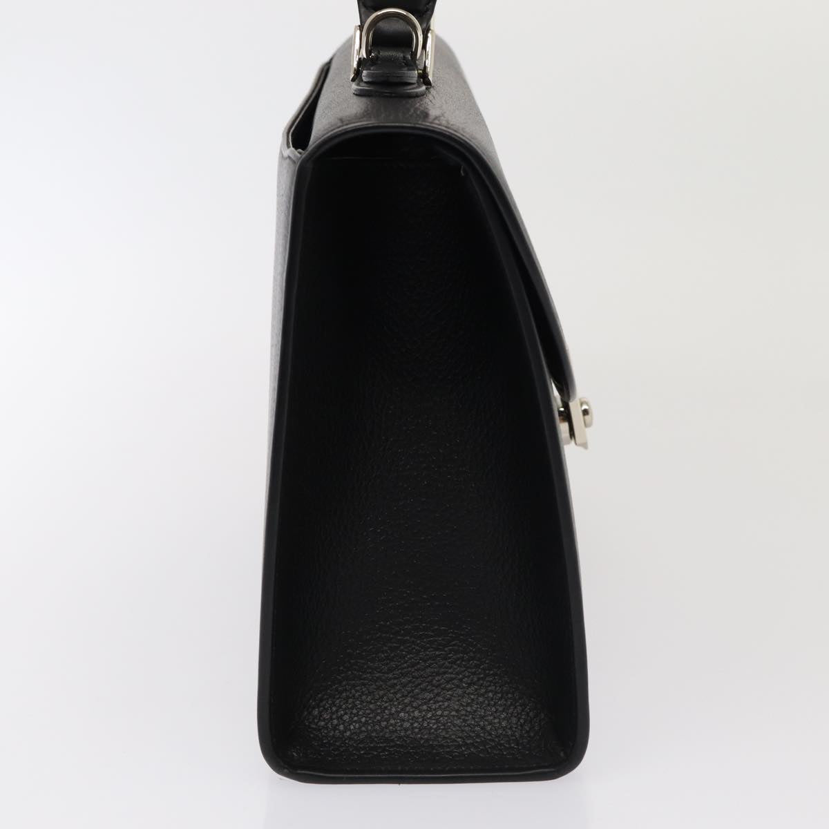 BURBERRYSs Hand Bag Leather 2way Black Auth ep4940