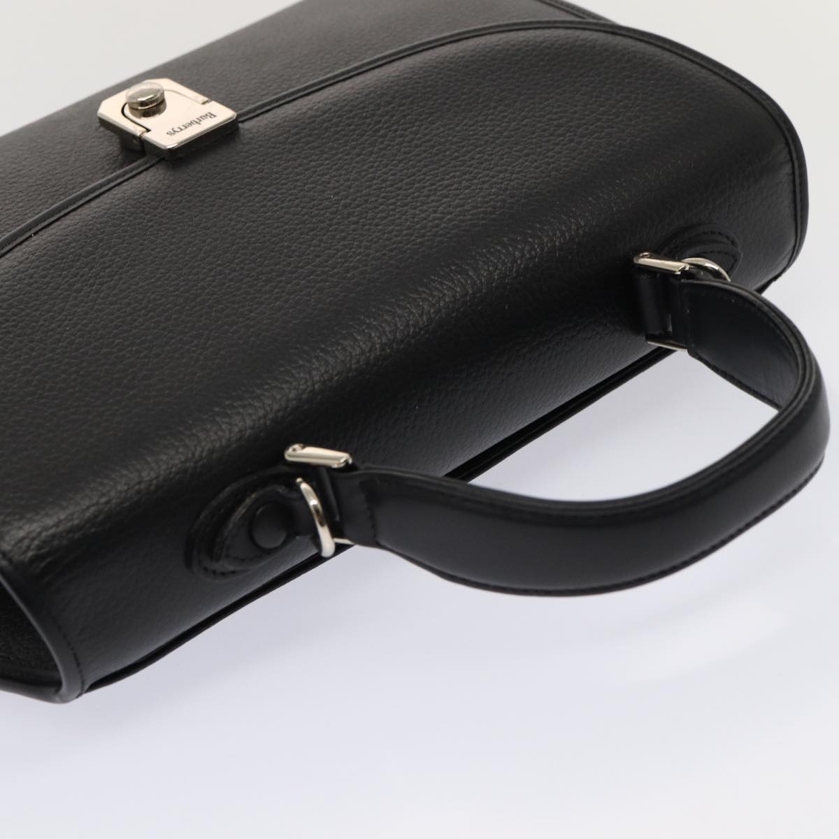 BURBERRYSs Hand Bag Leather 2way Black Auth ep4940