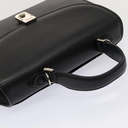BURBERRYSs Hand Bag Leather 2way Black Auth ep4940