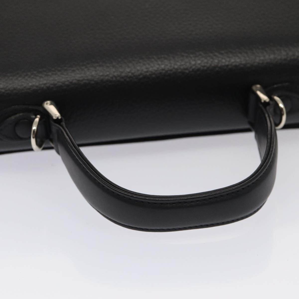 BURBERRYSs Hand Bag Leather 2way Black Auth ep4940