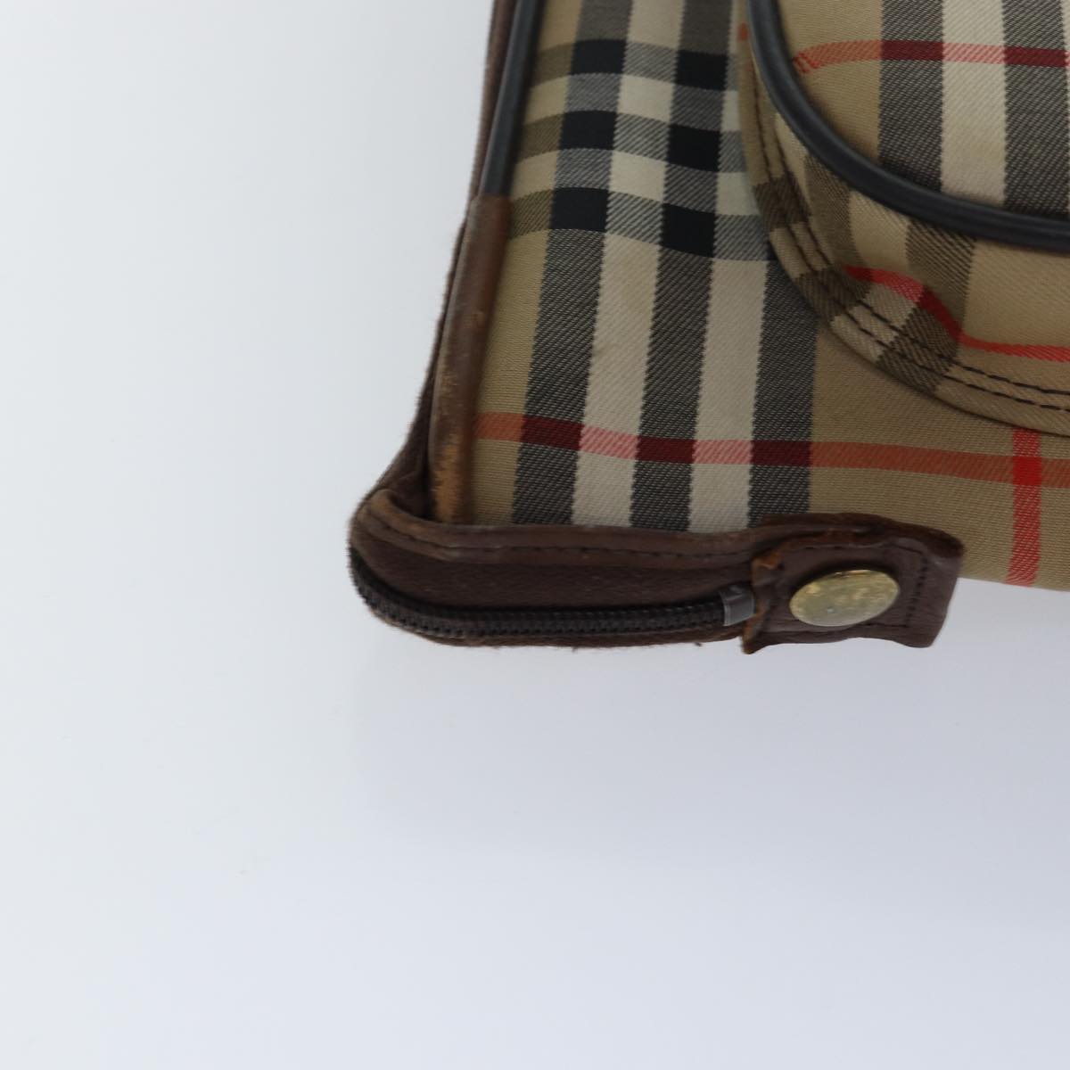 BURBERRYSs Nova Check Garment Cover Canvas Beige Brown Auth ep5154