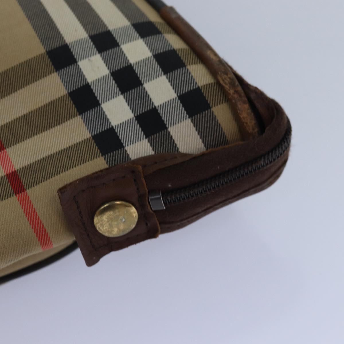 BURBERRYSs Nova Check Garment Cover Canvas Beige Brown Auth ep5154