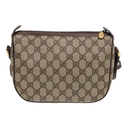 GUCCI GG Canvas Web Sherry Line Shoulder Bag PVC Beige Green Red Auth ep5156