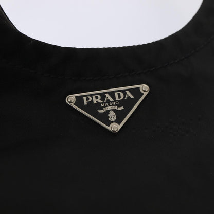 PRADA Hand Bag Nylon Black Silver Auth ep5386