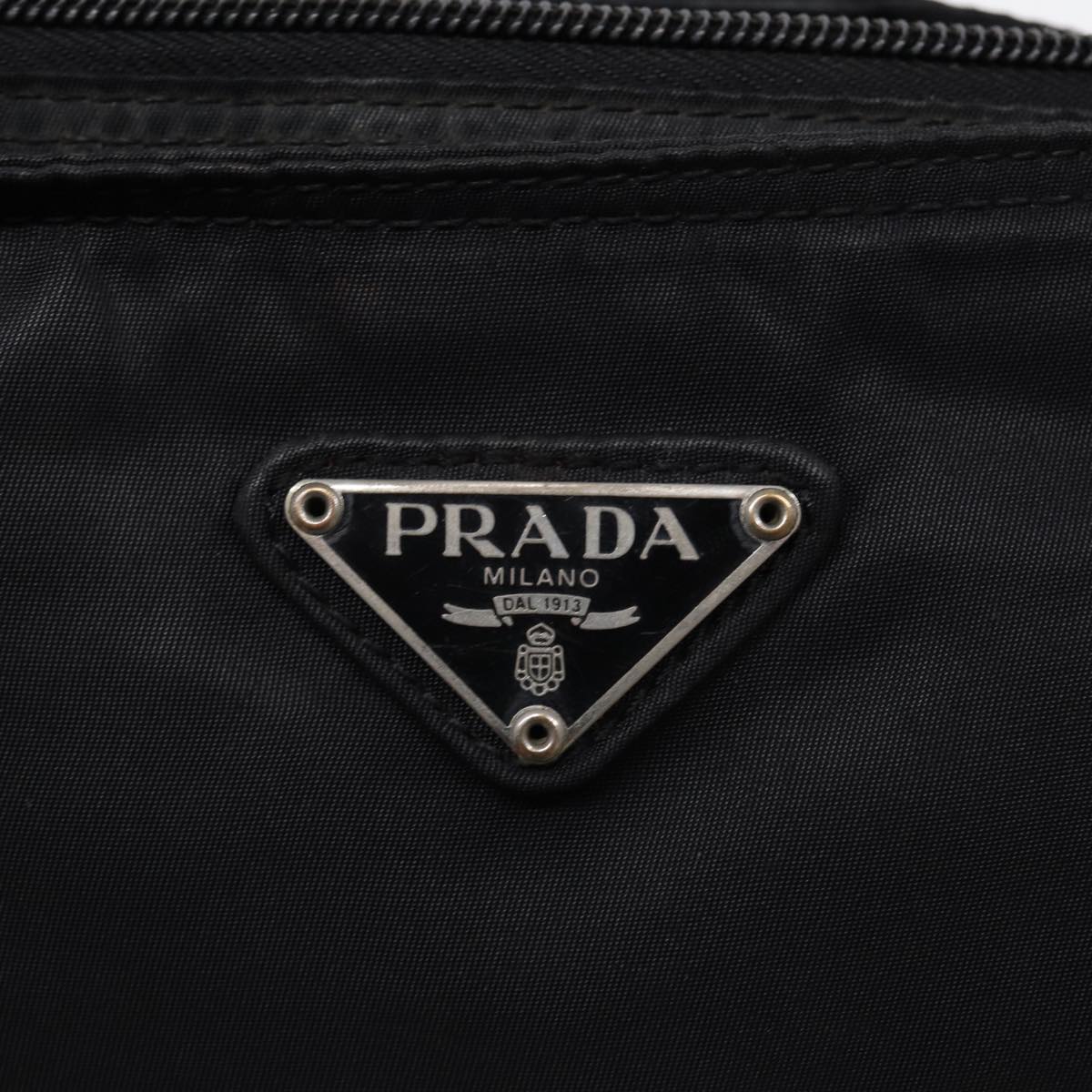 PRADA Shoulder Bag Nylon Black Silver Auth ep5415