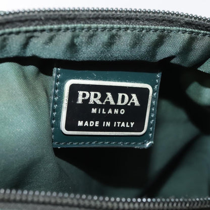 PRADA Shoulder Bag Nylon Green Silver Auth ep5529