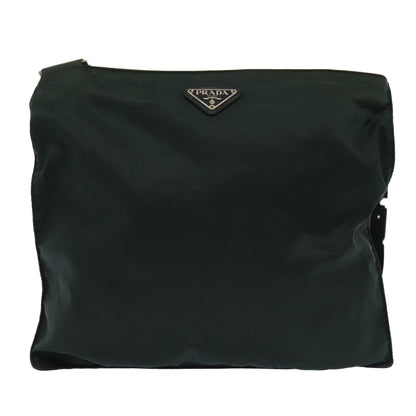 PRADA Shoulder Bag Nylon Green Silver Auth ep5529