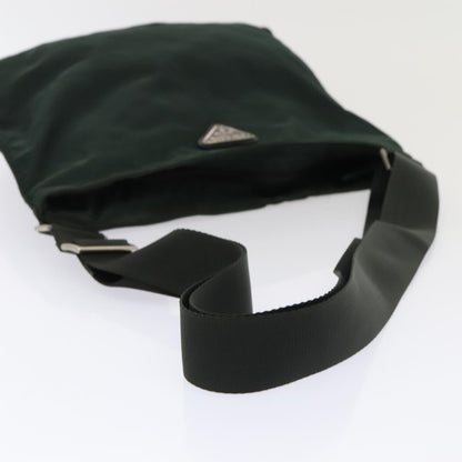 PRADA Shoulder Bag Nylon Green Silver Auth ep5529