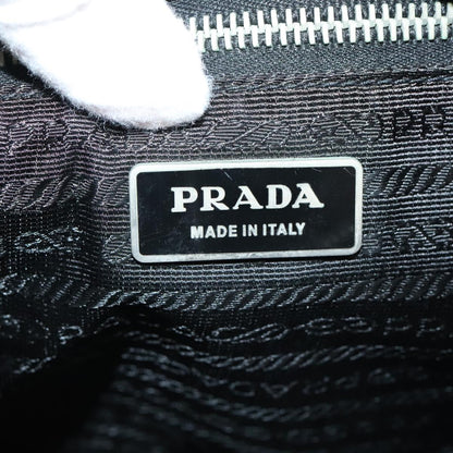 PRADA Shoulder Bag Nylon Black Silver Auth ep5537