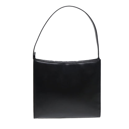 GUCCI Shoulder Bag Leather Black Silver Auth ep5573