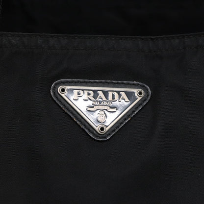 PRADA Hand Bag Nylon Black Silver Auth ep5592