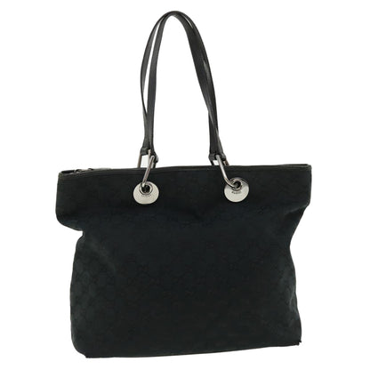 GUCCI GG Canvas Shoulder Bag Black 140274  ep717