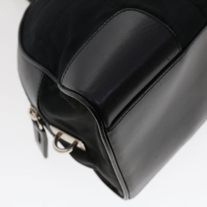 PRADA Shoulder Bag Nylon Leather Black Auth ep945