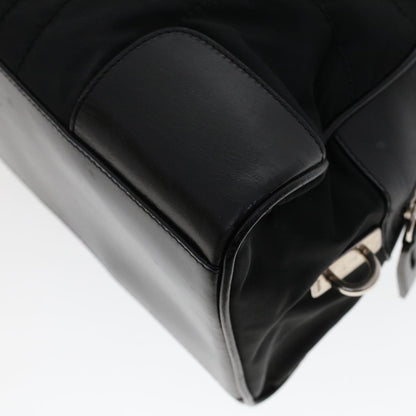 PRADA Shoulder Bag Nylon Leather Black Auth ep945