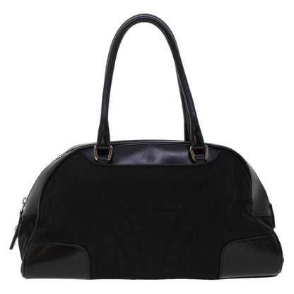 PRADA Shoulder Bag Nylon Leather Black Auth ep945