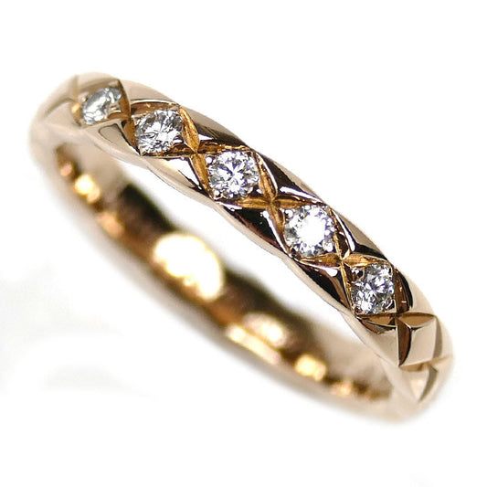 Chanel Coco Crush Au750 Pink Gold Diamond Ring Size 7