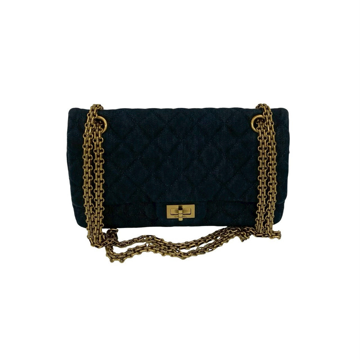 Chanel 2.55 Matelasse Denim Shoulder Bag