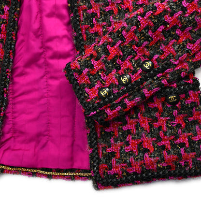 Chanel Setup Suit Jacket Skirt Black