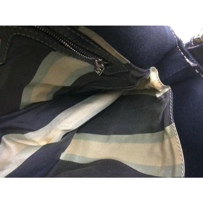 Fendi Heavy Dark Rinse Denim Fabric Limited Edition Baguette Shoulder Bag w Chrome & Enamel Hardware