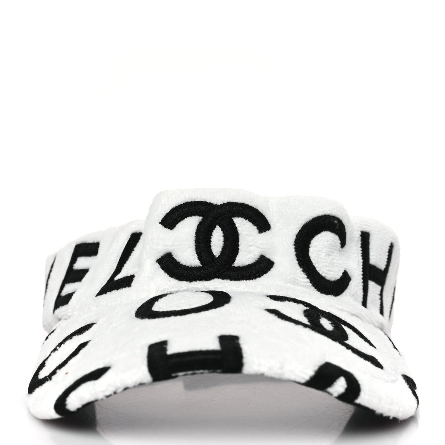 Terry Cotton Logo CC Visor Ecru White