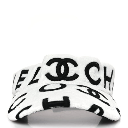 Terry Cotton Logo CC Visor Ecru White