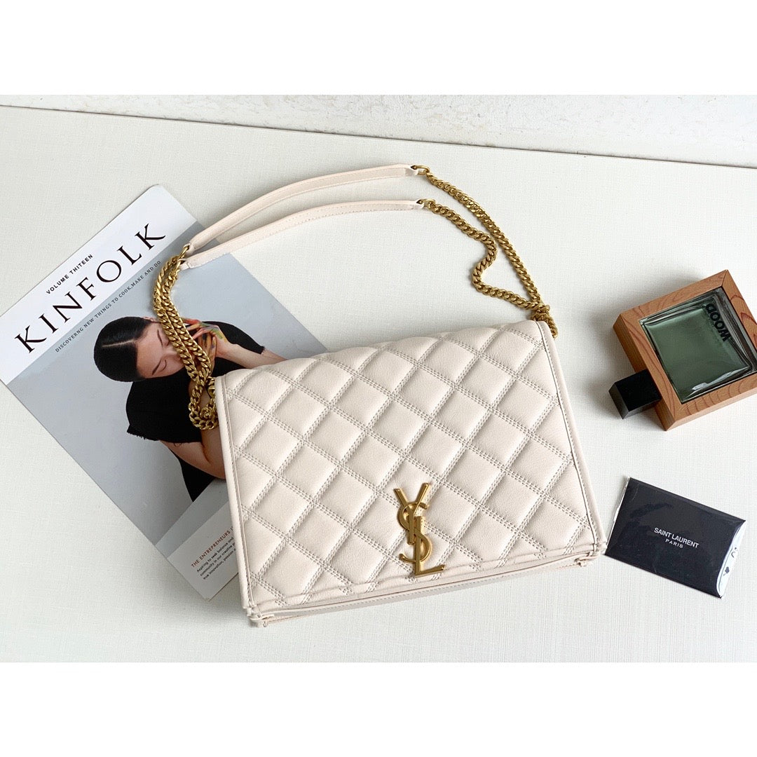 Yves Saint Laurent Becky Small Shoulder Bag White