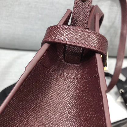 Yves Saint Laurent Manhattan Nano Shopping Bag In Box Burgundy