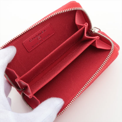 Chanel Matrasse Caviar S Cardcase Pink Silver Gold  25th