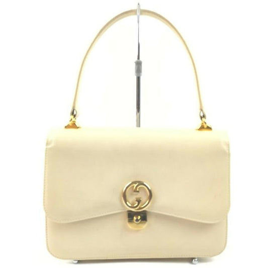 Gucci mod cream leather 1973 top handle bag